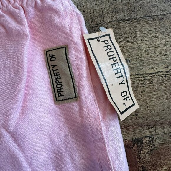 Vintage Property Of Women's Pink Straight Leg Drawstring Pants -24 - Picture 3 of 13
